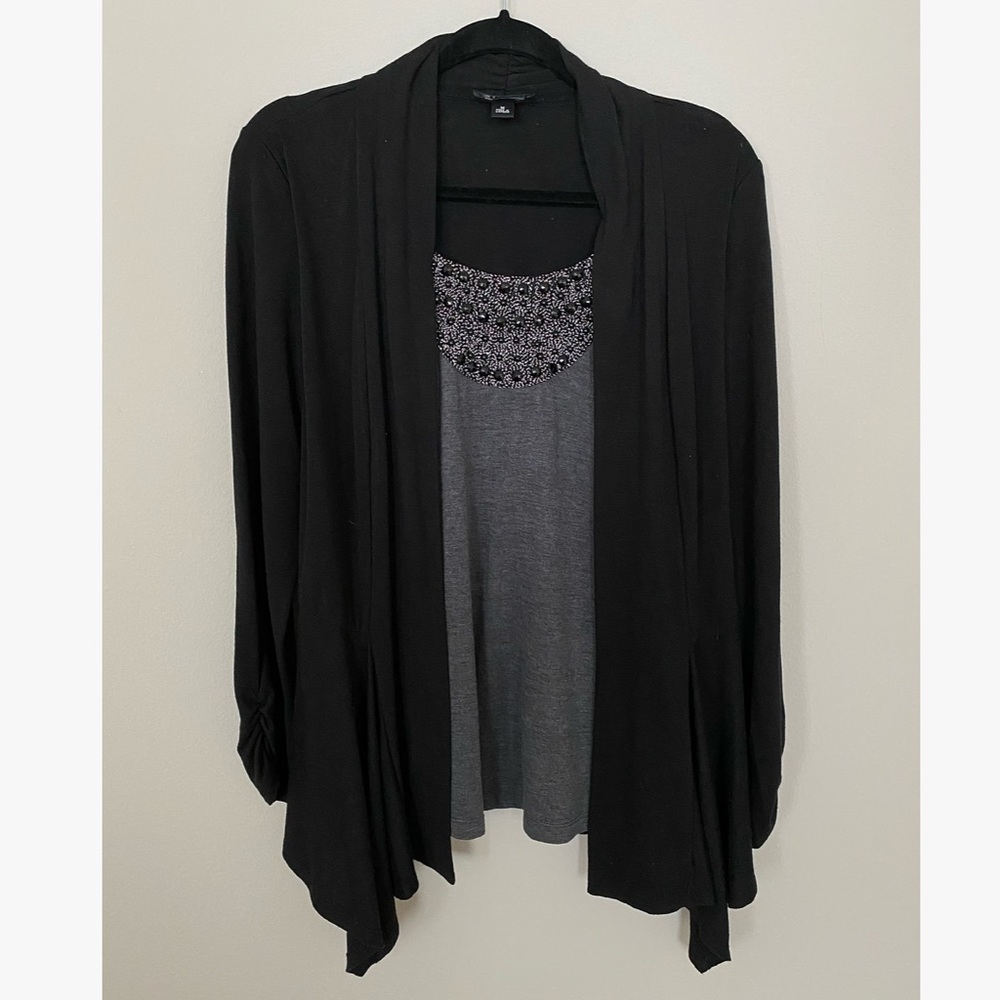 AB Studio 2-in-1 Top and Sweater